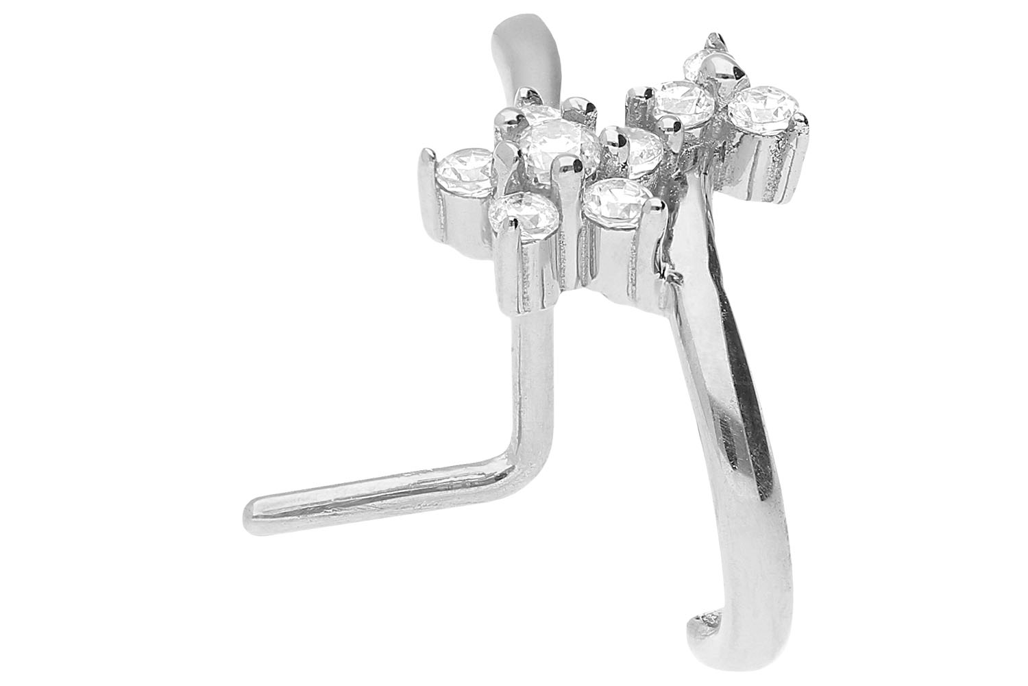 Chirurgenstahl Nasenstecker Nasenpiercing KRISTALLBLUME ++SALE++